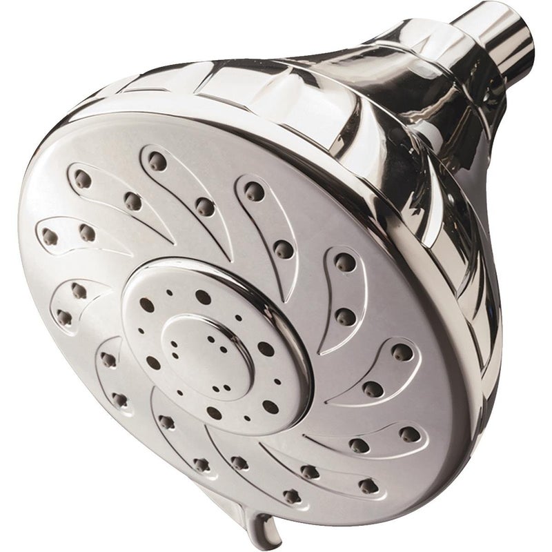 Culligan Wall-Mounted Showerhead with Anti-Clog Rubber Spray Nozzles, 1.2 GPM, 140 GALLONS/6 Months - Chrome - Image 1